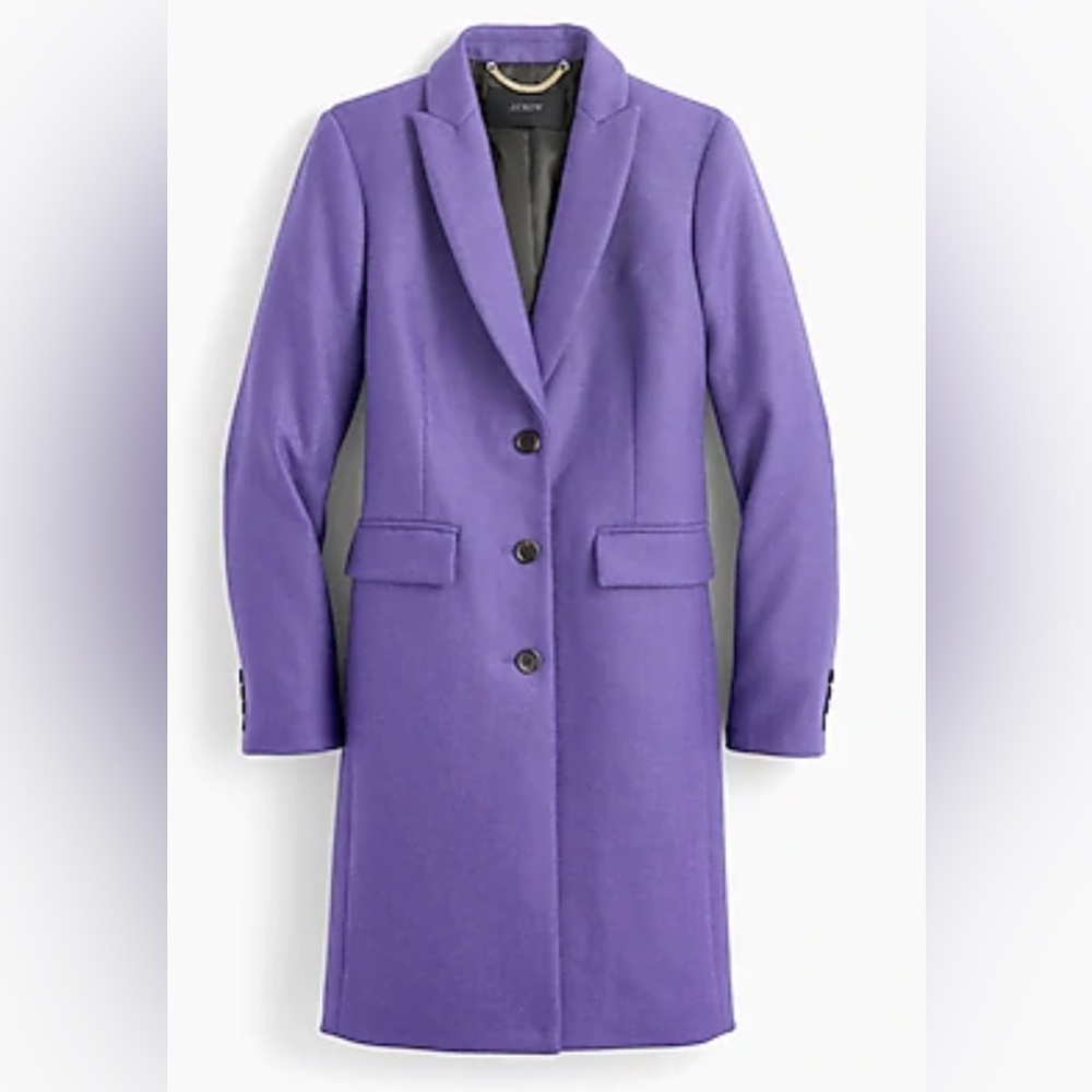 J. Crew Parke Topcoat in Icy Purple